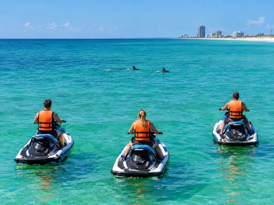 Destin: Crab Island Dolphin Jet Ski Tour